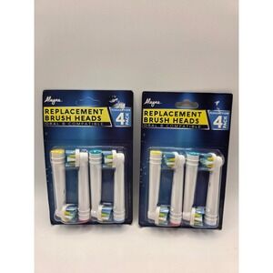 Lot of 2 Alayna Flossaction Replacement Brush Heads Oral B Compatible 4 Pack /OO
